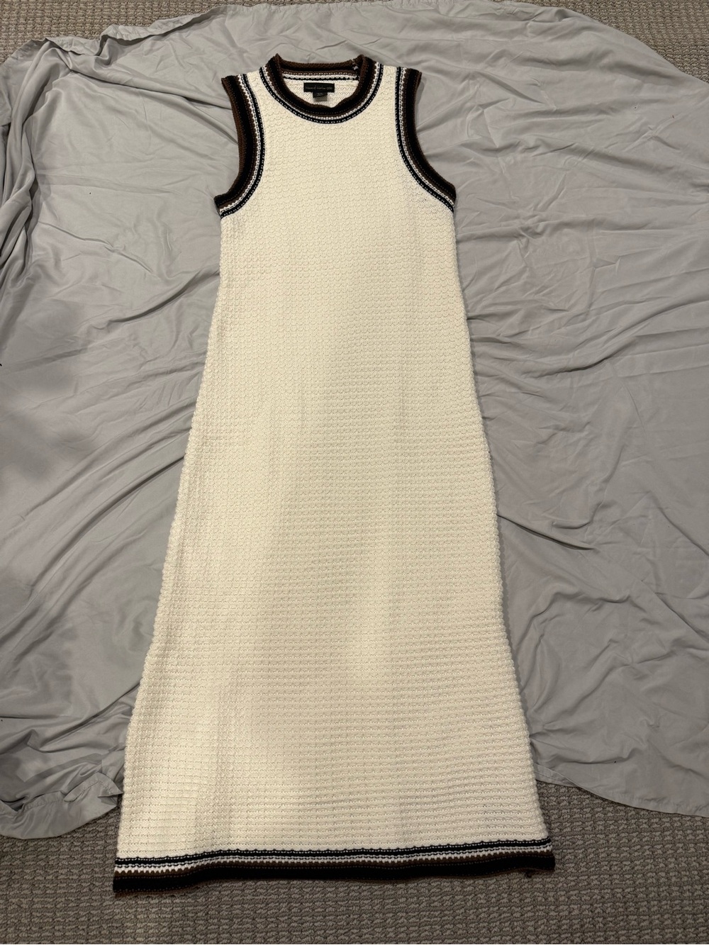 House of Harlow 1960 Crochet Sleeveless Maxi Dress Ivory Size M